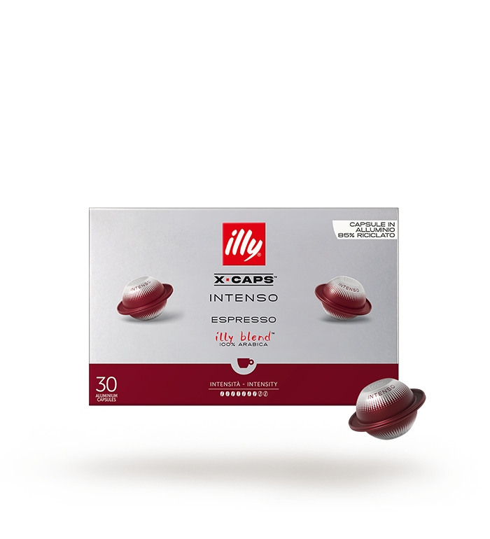 ILLY X-CAPS Caffè Espresso in Capsule di Alluminio, 100% Arabica, Gusto Morbido, 120 Capsule Cassico, Intenso o Decaffeinato