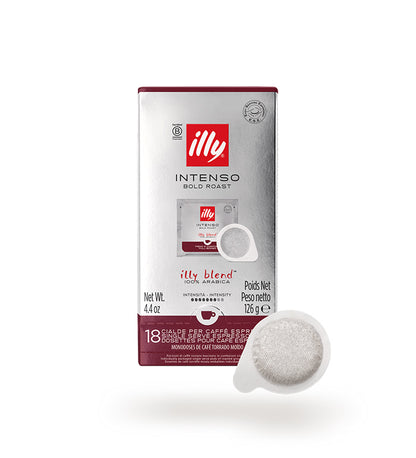 ILLY Selezione di 108 Cialde di caffè | Degustazione di 6 Confezioni da 18 Cialde caffe ESE Monodose, Tostatura Intenso, Forte