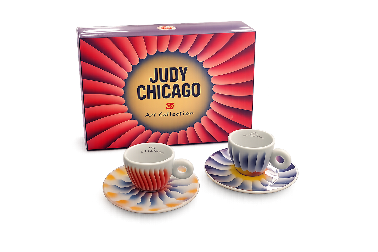 illy ART COLLECTION 24624-2 Judy Chicago 2 Tazze da Espresso Numerate e Firmate