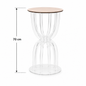 Tavolino in Plexiglass Trasparente alto 60 cm, Design Moderno, Struttura a Clessidra, Ideale per Matrimoni, Eventi e Showroom