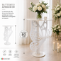 Alzata Butterfly, Tavolino in Plexiglass, Design a Farfalla, Bianco, Made in Italy, per Showroom ed Eventi, Wedding e Allestimenti