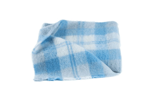 LANCALOR Plaid Azzurro in Lana Mohair di alta qualità 100% made in Italy 200cm lunghezza