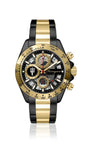 Orologio Fumagazzi Blasphemo Romagnolo | ø39 mm Cassa acciaio con Ghiera tachimetrica IP gold, Movimento cronografo meca-quarzo, Cinturino Acciaio, 5 ATM.