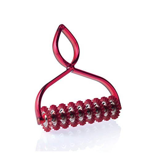 Marcato Tagliapasta, Rotella Tagliapasta, 9 Rotelline, Taglio a Zig Zag Stretto, anche per Biscotti, Chiacchiere e Creckers, Accessorio da Cucina, Made in Italy. Modello: Pastabike, Rosso