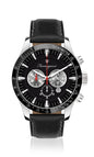 Orologio Fumagazzi Velox “Pelle” Nero | ø 45 mm Movimento cronografo OS20 Miyota | Cinturino Pelle, 5 ATM.
