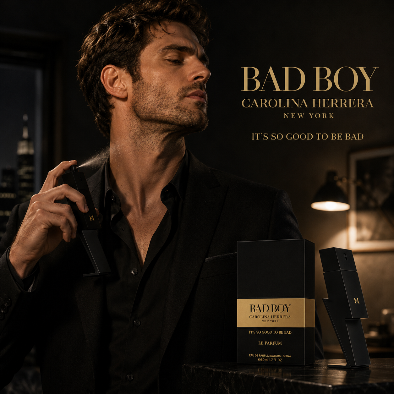 Profumo Uomo Carolina Herrera Bad Boy Le Parfum Eau de Parfum 50ml Spray