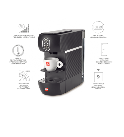 ILLY Nuova Macchina da Caffè a Cialda ESE 44mm Filtro Carta Colore Nero
