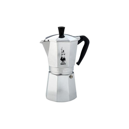 Bialetti Caffettiera Moka Express 12 Tazze, Manico anti scottatura, Non adatta a induzione, 12 Tazze (600 ml), Alluminio