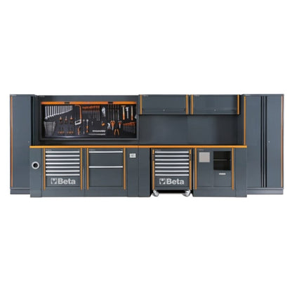 BETA RSC55 Arredo Officina Combinazione Completa con Banco Lavoro, Pensili e Casestti