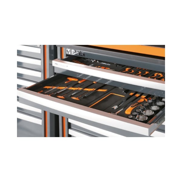 BETA C55AB Arredo Officina Combinazione Completa con Banco Lavoro, Pensili, Casesttiera e Armadio