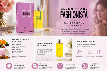 Profumo Donna Ellen Tracy Fashionista Eau de Parfum 75ml Spray
