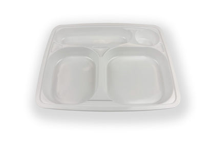 400 Disposable Trays 4 Rigid Plastic Compartments Disposable Tray 36x24cm