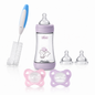 Starter kit Chicco, Biberon Perfect5, Tettarelle di Ricambio, 2 Ciucci Gommotti e Scovolino per la Pulizia Interna