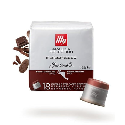ILLY 6 Pacchi Da 18 Capsule Monoarabica Monorigine Guatemala, Gusto Caramello