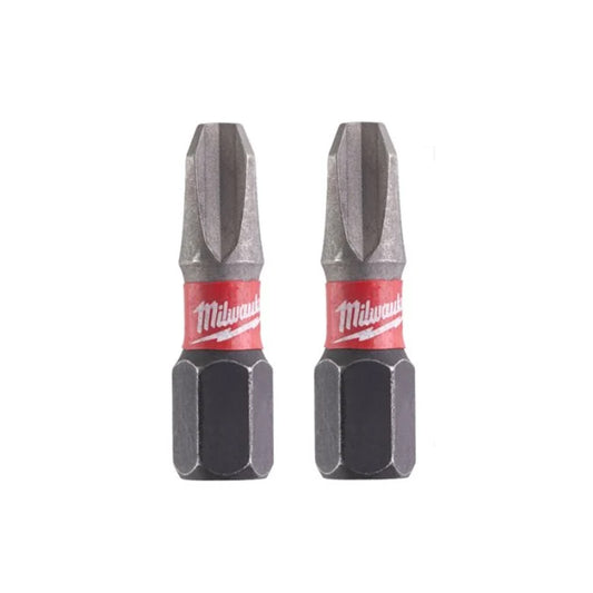 Milwaukee Bit Punta per Cacciavite Shockwave PH3 25mm | Confezione da 2 unità