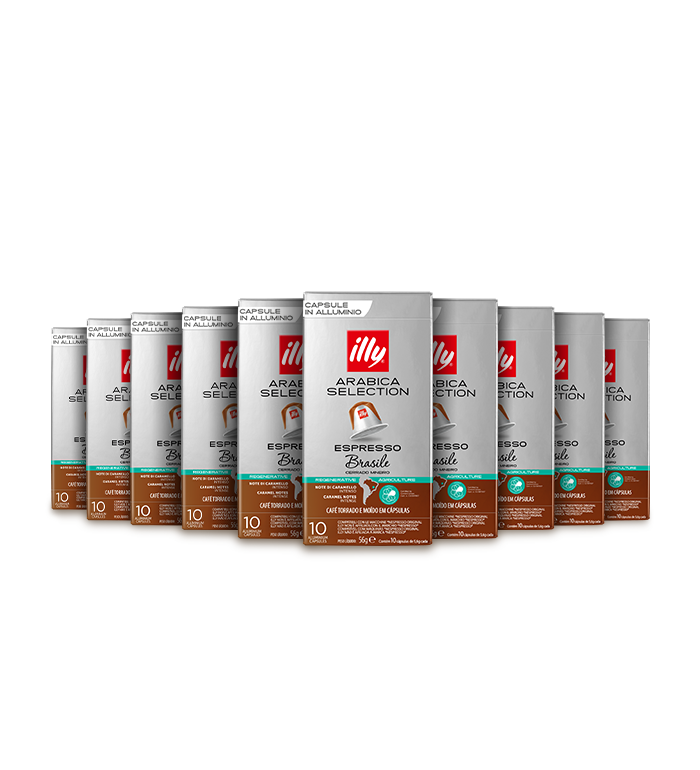 ILLY 100 Capsule Compatibili Nespresso Brasile Cerrado Mineiro 10 Confezioni da 10 Caffè Arabica Selection