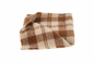 LANCALOR Plaid Marrone in Lana Mohair di alta qualità 100% made in Italy 200cm lunghezza