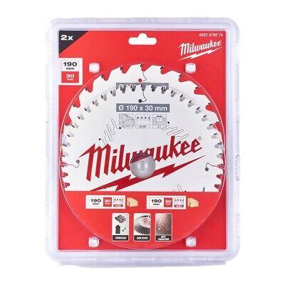LAMA MILWAUKEE 190 X 30 MM SET DI IMBALLAGGIO DOPPIO (2PC) - 4932479574