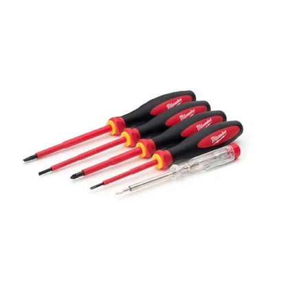 MILWAUKEE Set 5 Giraviti Isolati Cacciavite Isolato 1000V Massima Durata Tri-Lob