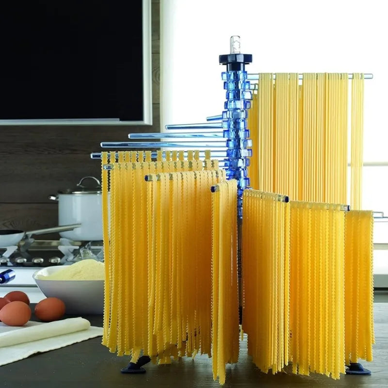 Marcato Tacapasta Premium | Stendi Pasta Fresca, Secca Pasta, Essiccatore per Pasta Fresca, Pieghevole, Salvaspazio, 16 Braccia, Fino a 2 Kg di Pasta, Accessorio da Cucina, Made in Italy