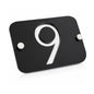 Targa con Numero Civico in Plexiglass Nero Lucido, 15x10 cm, Numeri Specchiati per Esterno e Interno Moderno Elegante | Spessore 6mm. Distanziatori da 25mm Inclusi | Targa Civica di Design