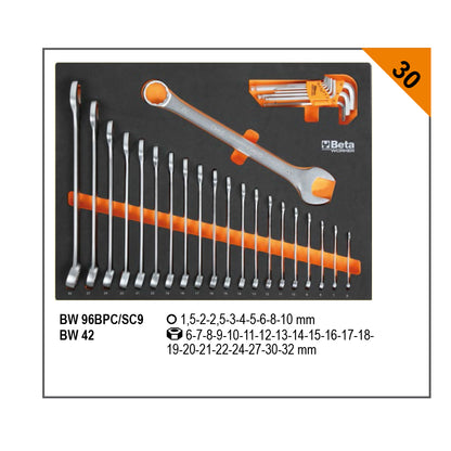 BETA C45PRO 2.0 Arredo Officina Combinazione Completa con Banco Lavoro da 61cm in Acciaio, Pensili, Cassettiera, Armadio + 268 Utensili