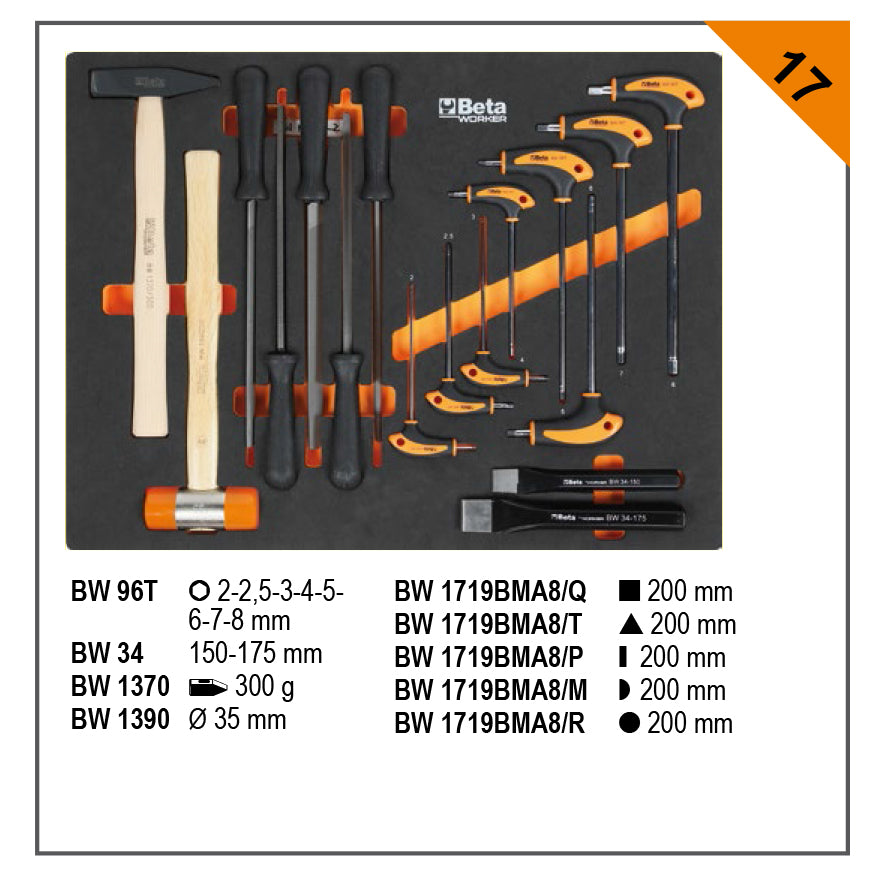 BETA C45PRO 2.0 Arredo Officina Combinazione Completa con Banco Lavoro da 61cm in Acciaio, Pensili, Cassettiera, Armadio + 268 Utensili