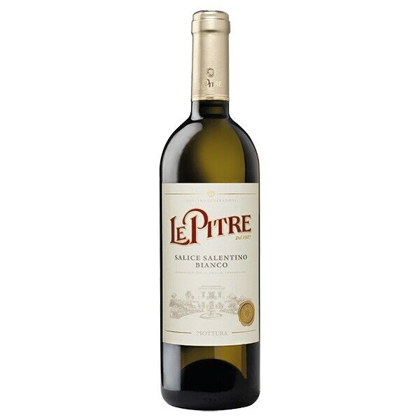 1 Bottiglia Vino Bianco Salice Salentino DOC 2022 Le Pitre Cantine Mottura 75cl