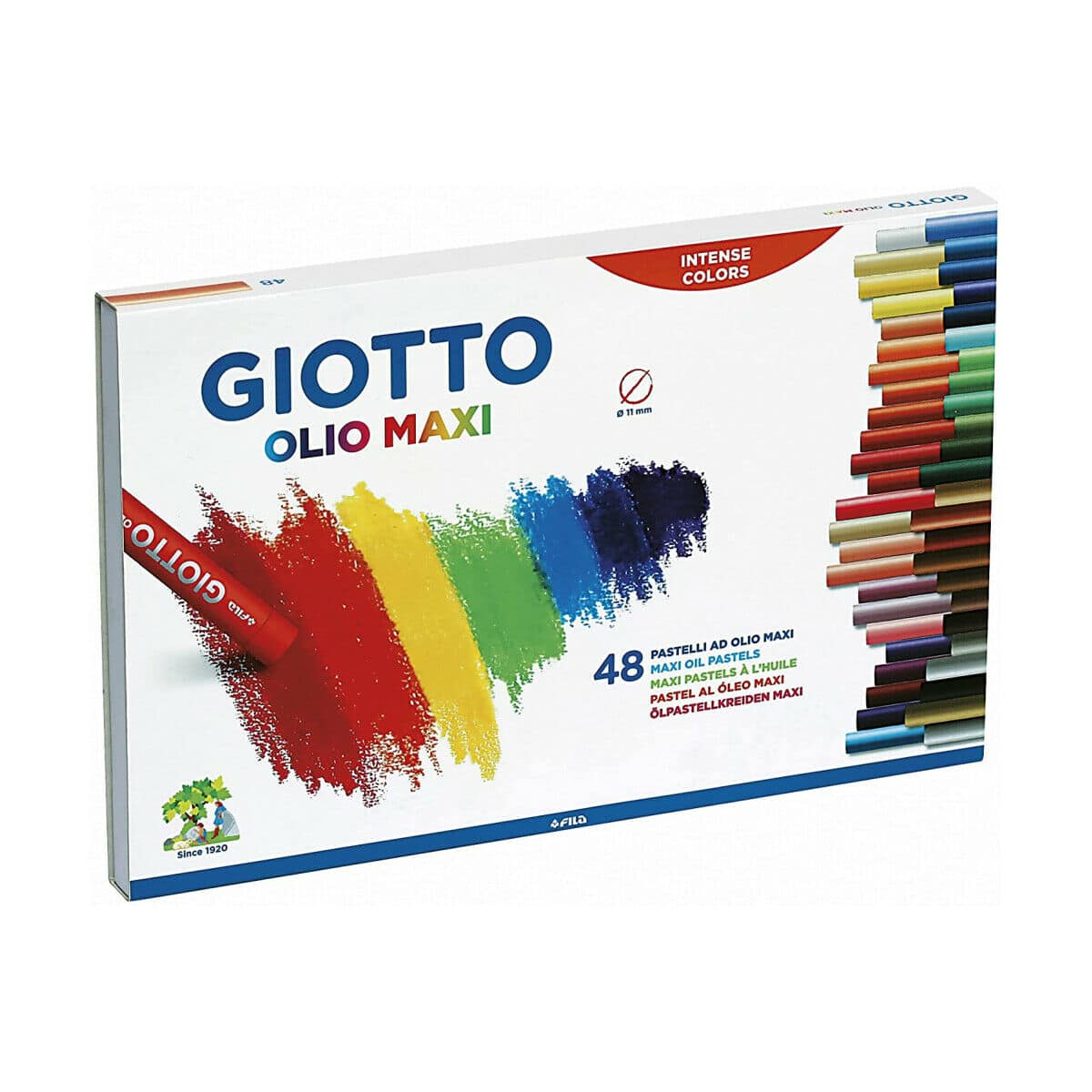 GIOTTO Olio Maxi, 48 Pastelli ad Olio Ø11mm 293200