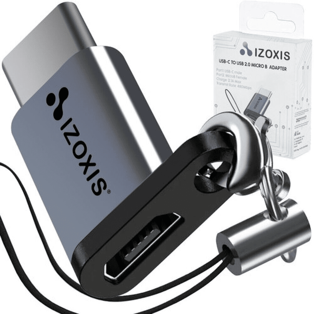 Izoxis Adattatore USB tipo C a Micro USB 2 Ricarica o Trasferimento Dati 18933