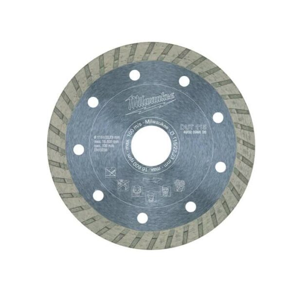 MILWAUKEE 1 Disco Diamantato DUT 115mm Per Smerigliatrici Ideale per Mattoni